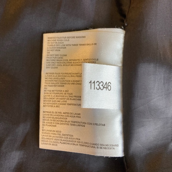 Michael Kors Dark Grey Nylon Polyester Down Hooded Puffer Winter Coat size L - Picture 16 of 16